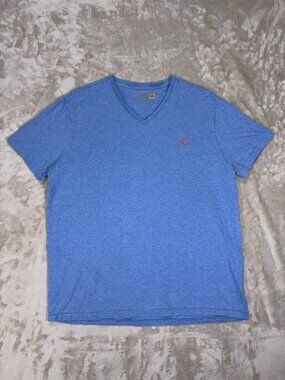 Polo Ralph Lauren Men's T Shirt V Neck Short Sleeve Blue - Size XL